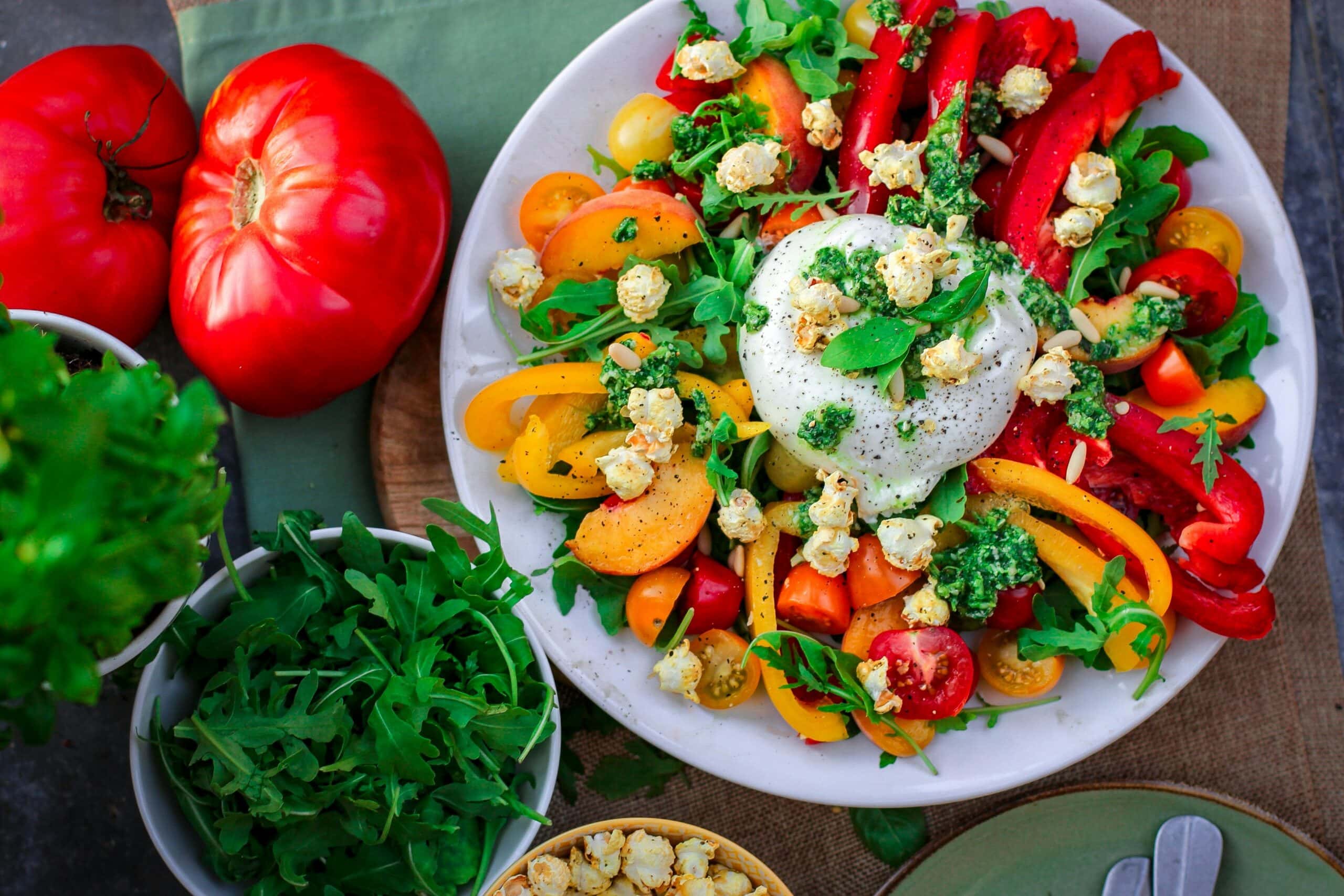 Healthy plate with vegetables