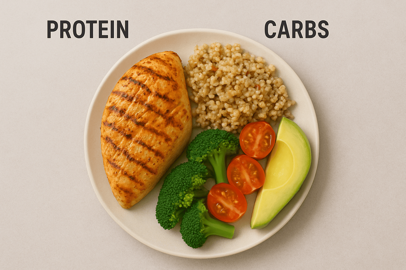 Sample macro-balanced meal layout